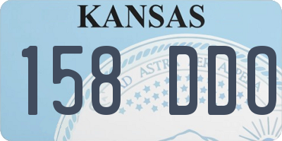 KS license plate 158DDO