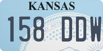 KS license plate 158DDW