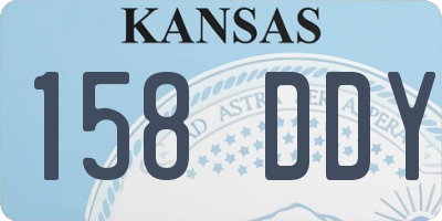 KS license plate 158DDY