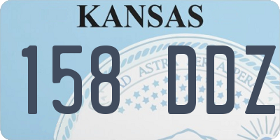 KS license plate 158DDZ