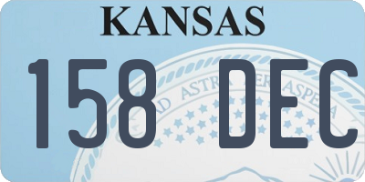 KS license plate 158DEC