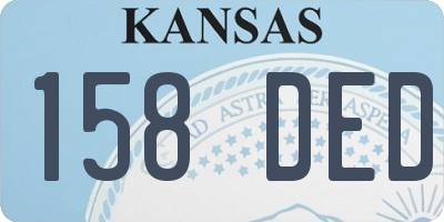 KS license plate 158DED