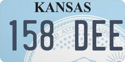 KS license plate 158DEE
