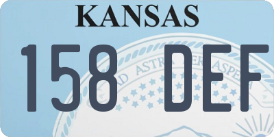 KS license plate 158DEF