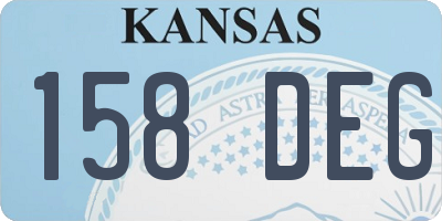 KS license plate 158DEG