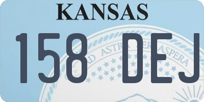 KS license plate 158DEJ