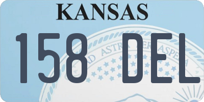 KS license plate 158DEL