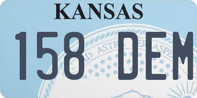KS license plate 158DEM