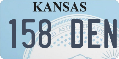 KS license plate 158DEN