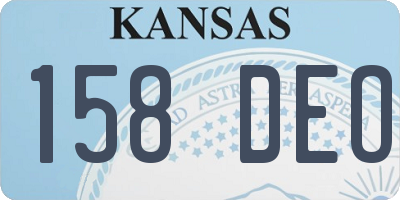 KS license plate 158DEO