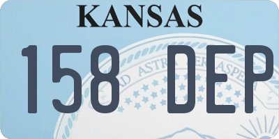 KS license plate 158DEP