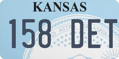 KS license plate 158DET