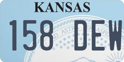 KS license plate 158DEW