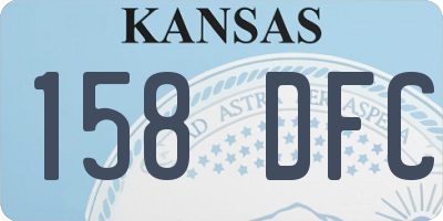 KS license plate 158DFC
