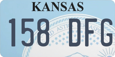 KS license plate 158DFG