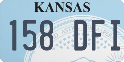 KS license plate 158DFI
