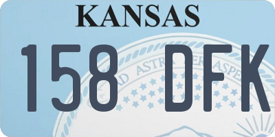KS license plate 158DFK