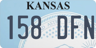 KS license plate 158DFN
