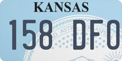 KS license plate 158DFO