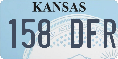 KS license plate 158DFR