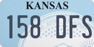 KS license plate 158DFS