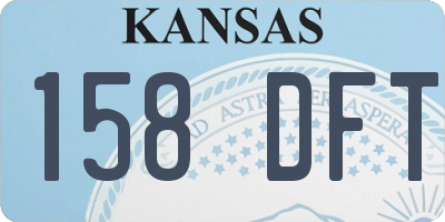 KS license plate 158DFT