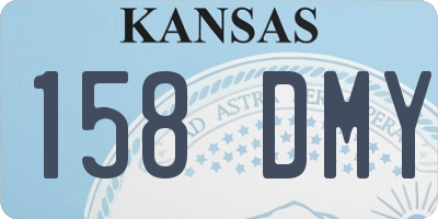 KS license plate 158DMY