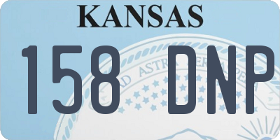 KS license plate 158DNP