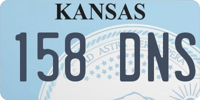 KS license plate 158DNS