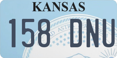 KS license plate 158DNU