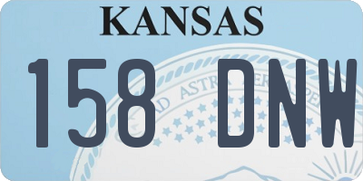 KS license plate 158DNW