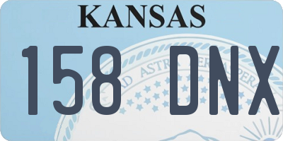 KS license plate 158DNX