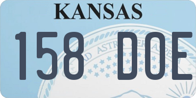 KS license plate 158DOE