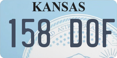 KS license plate 158DOF