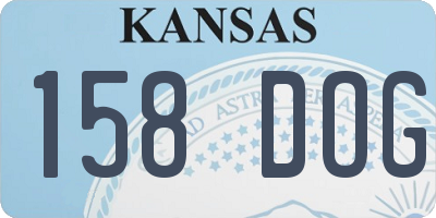 KS license plate 158DOG