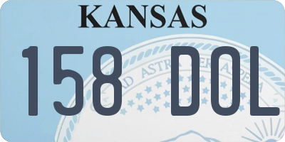 KS license plate 158DOL