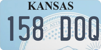 KS license plate 158DOQ