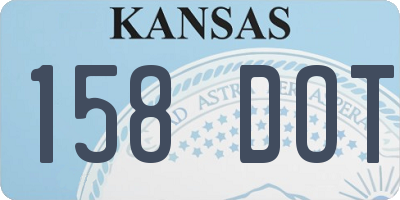 KS license plate 158DOT