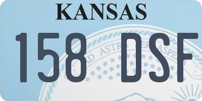 KS license plate 158DSF
