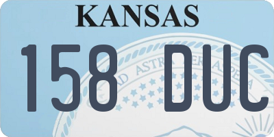 KS license plate 158DUC