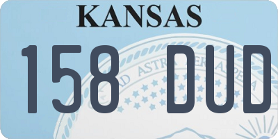 KS license plate 158DUD