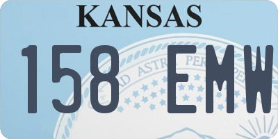 KS license plate 158EMW