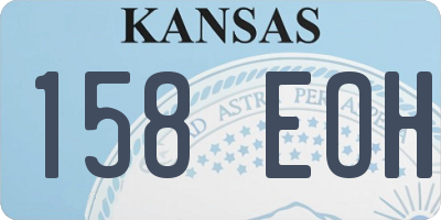 KS license plate 158EOH