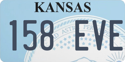 KS license plate 158EVE