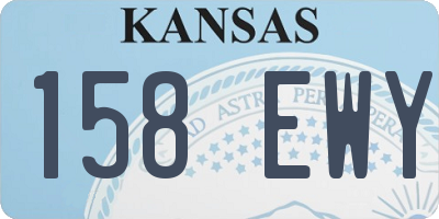 KS license plate 158EWY