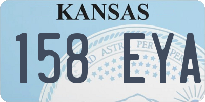 KS license plate 158EYA