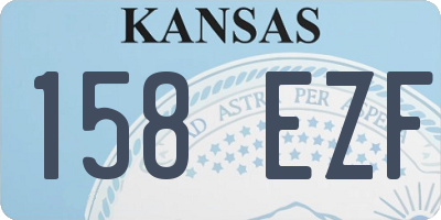 KS license plate 158EZF
