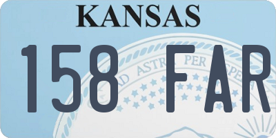 KS license plate 158FAR