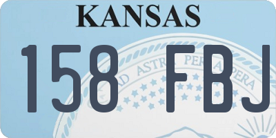 KS license plate 158FBJ