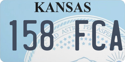 KS license plate 158FCA